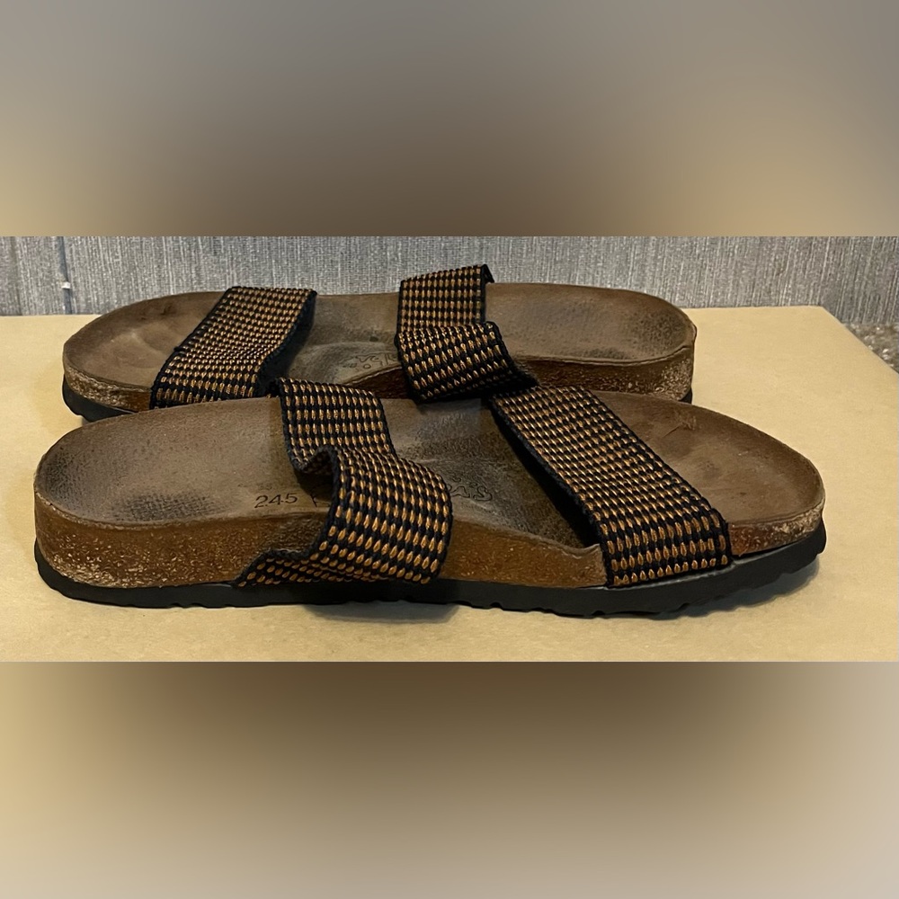 Birkenstock Birki’s Curaçao Midnight & Chestnut Stretch Slip-On Sandals size 38 - Picture 8 of 12
